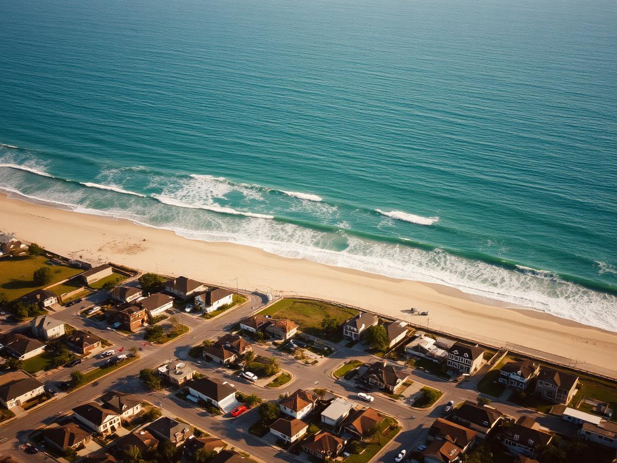 Aerial view of a South Bay Los Angeles beach neighborhood